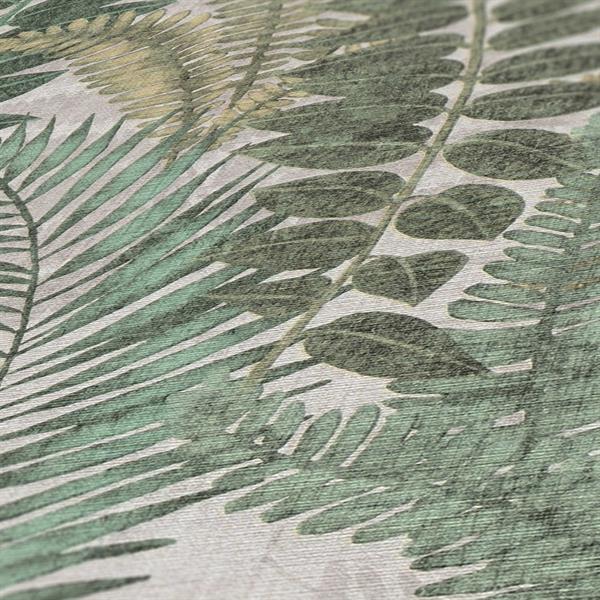 PARATO TROPICALIA PVC   /TNT FOLIAGE GREEN 0,53X10,05MT