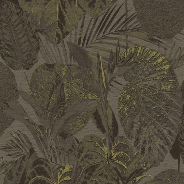 PARATO TROPICALIA PVC   /TNT FOLIAGE BROWN 0,53X10,05MT