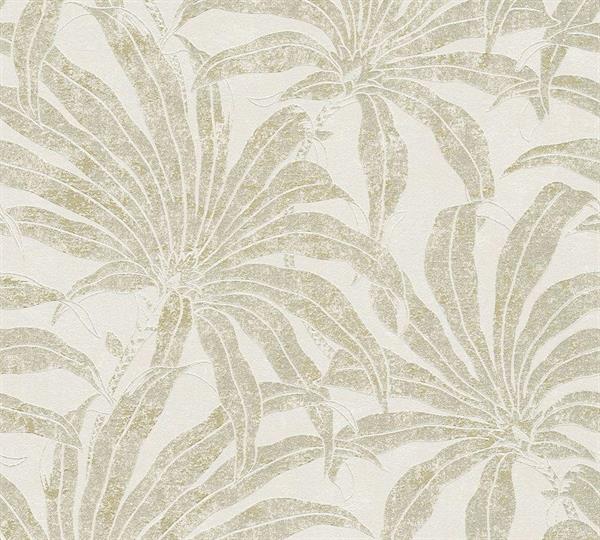 PARATO TROPICALIA PVC   /TNT FOLIAGE BEIGE 0,53X10,05MT