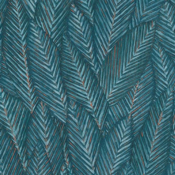 PARATO TROPICALIA PVC   /TNT FOLIAGE BLUE 0,53X10,05MT