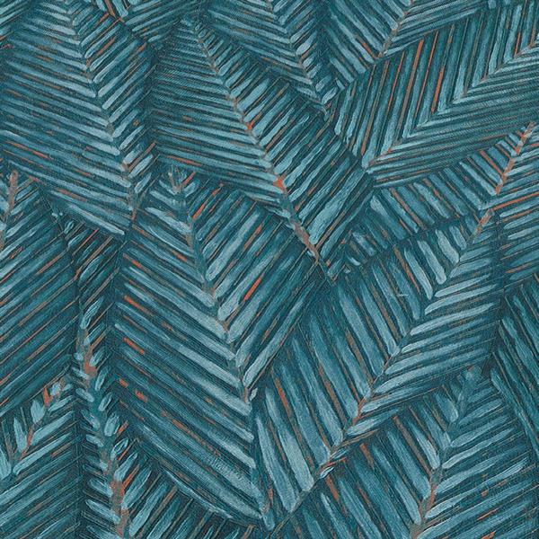 PARATO TROPICALIA PVC   /TNT FOLIAGE BLUE 0,53X10,05MT