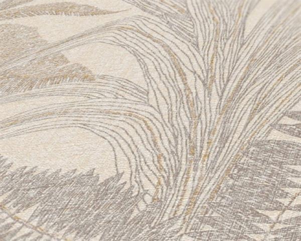 PARATO HOMECOMING PVC   /TNT FOLIAGE BEIGE 0,53X10,05MT