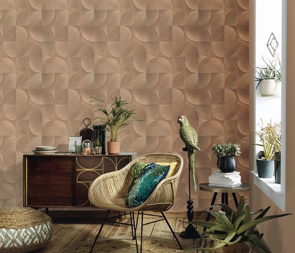 PARATO PANGEA PVC       /TNT DESIGN BRONZE 0,53X10,05MT