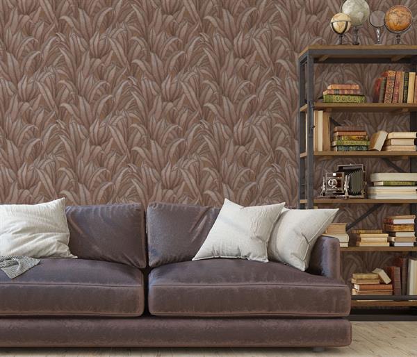 PARATO KROMA PVC        /TNT FOLIAGE BROWN 0,53X10,05MT