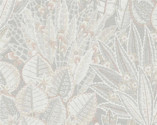 PARATO FLORAL FUSION PVC/TNT FOLIAGE TAUPE 0,53X10,05MT