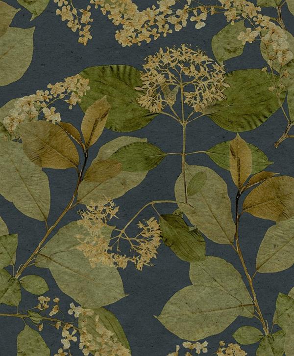 PARATO HERBARIUM ECODECO/FOLIAGE BLUE 0,53X10,05MT