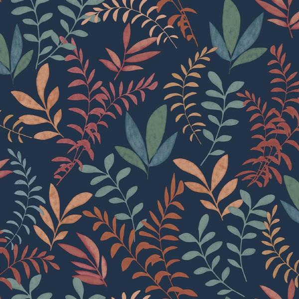 PARATO SOLEADO PVC/TNT  /FOLIAGE BLU NAVY-RED MIS.3X2,80H MT