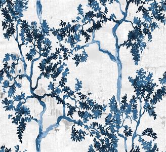 PARATO FORBIDDEN CITY   TNT FOLIAGE BLU 0,50X10MT