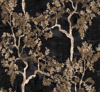 PARATO FORBIDDEN CITY   TNT FOLIAGE BLACK 0,50X10MT