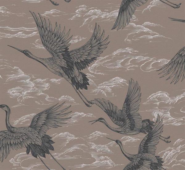 PARATO FORBIDDEN CITY   TNT BIRDS BROWN 0,50X10MT