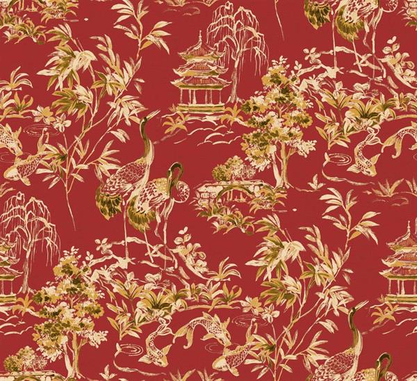 PARATO FORBIDDEN CITY   TNT FOLIAGE RED 0,50X10MT