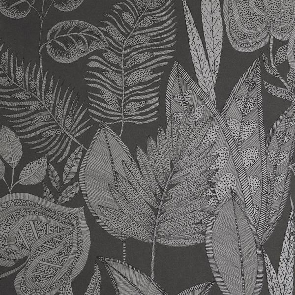 PARATO TESORO TNT /     ACRYL FOLIAGE DARK GREY 0,53X10,05MT