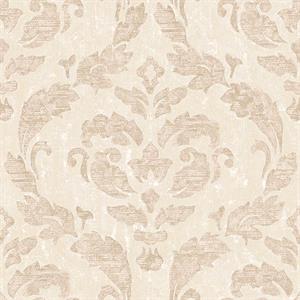 PARATO UTOPIA  PVC/TNT  /DAMASCO BEIGE 0,53X10,05MT