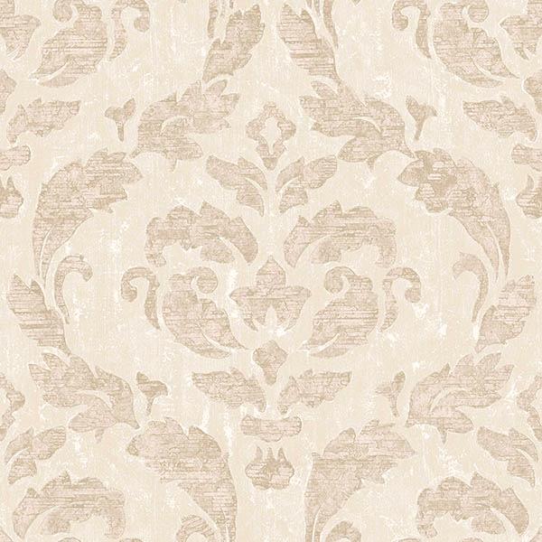 PARATO UTOPIA  PVC/TNT  /DAMASCO BEIGE 0,53X10,05MT