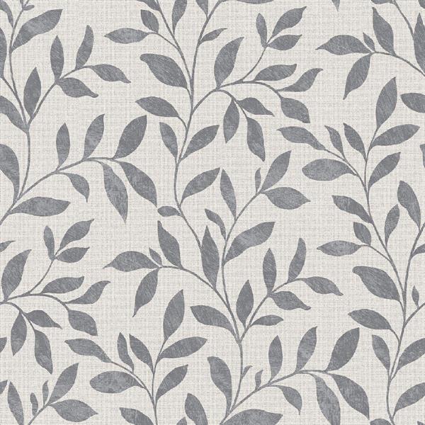 PARATO UTOPIA  PVC/TNT  /FOLIAGE SILVER GREY.0,53X10,05MT