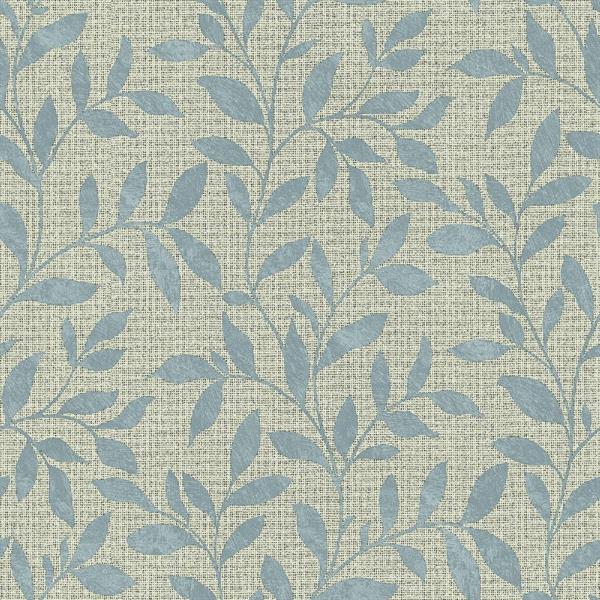 PARATO UTOPIA  PVC/TNT  /FOLIAGE BLUE 0,53X10,05MT