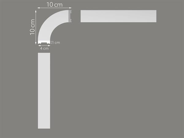 ANGOLO PER CORNICE MD011 IN POLYFORCE RESISTENT 10x10x4cm CF.20