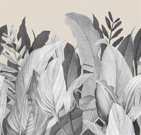 STAMPA DIGITALE IN TNT /BABYLON FOLIAGE TAUPE 280x270cm