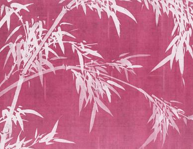 STAMPA DIGITALE IN TNT /BABYLON FOLIAGE FUXIA 350x270cm