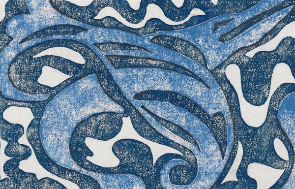 STAMPA DIGITALE IN TNT /BABYLON BLUE F.420x270cm