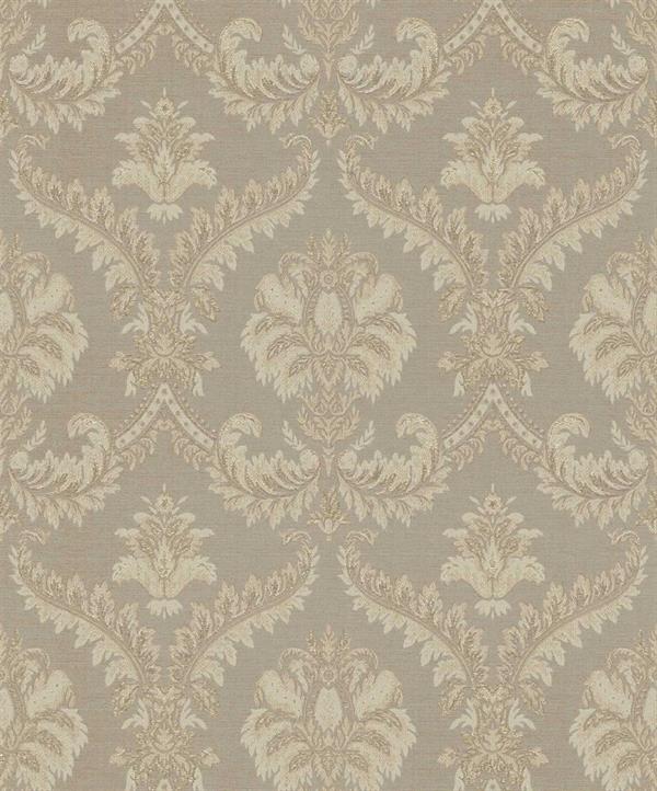 PARATO ROYAL VINILICO SU/TNT DAMASCO TAUPE 0,53X10,05MT