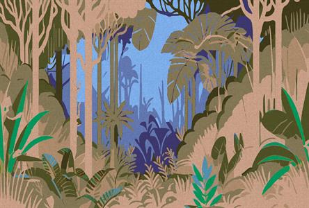 WALL BY PATEL 4 STAMPA  /DIGITALE - JUNGLE A. 400x270H.CM