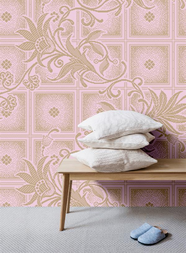 WALL BY PATEL 4 STAMPA  /DIGITALE -TILES ROSE 400x270H.CM