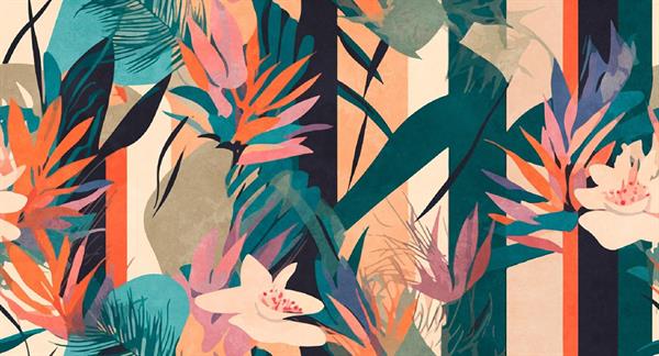 WALL BY PATEL 4 STAMPA  /DIGITALE -FOLIAGE .500x270H.CM