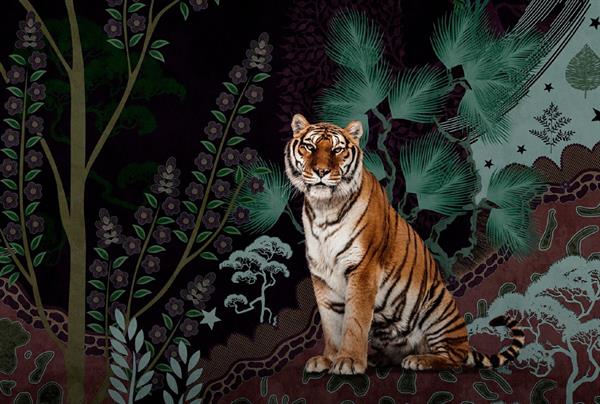 WALL BY PATEL 4 STAMPA  /DIGITALE - TIGER MIS.400x270H.CM