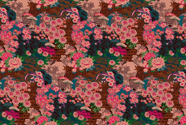 WALL BY PATEL 4 STAMPA  /DIGITALE - FLOWERS MIS.400x270H.CM