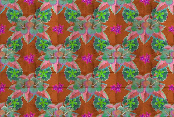 WALL BY PATEL 4 STAMPA  /DIGITALE - 3D FLOWERS 400x270H.CM