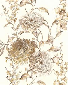 FOTOMURALE PURE 2 IN TNTFLOWERS GOLD MIS.200X250 CM (2 Teli)