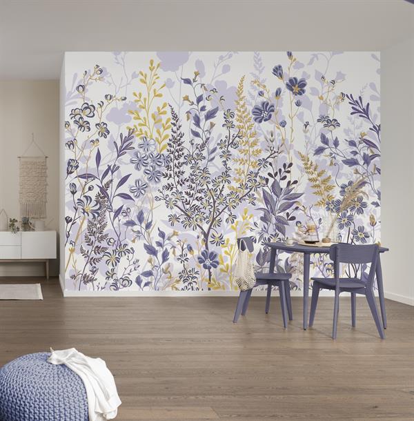 FOTOMURALE PURE 2 IN TNTFLOWERS LILLA MIS. 400X250 CM (4 Teli)