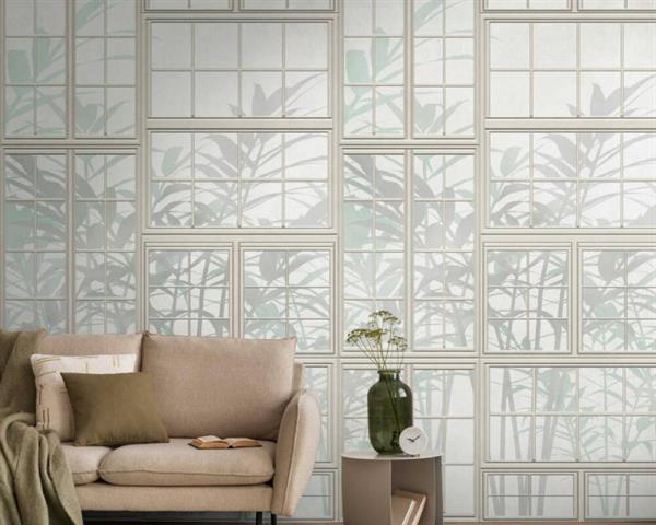 PARATO THE WALL 3  PVC  /TNT TILES FOLIAGE 1,59X2,80H MT( 3TELI)