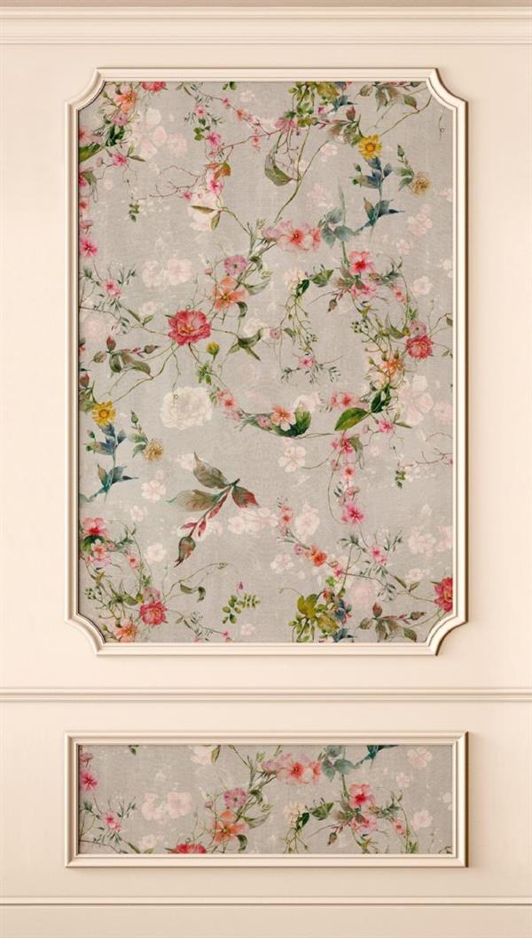 PARATO THE WALL 3  PVC  /TNT BOISERIE FLOWERS 1,59X2,80 MT ( 3TE