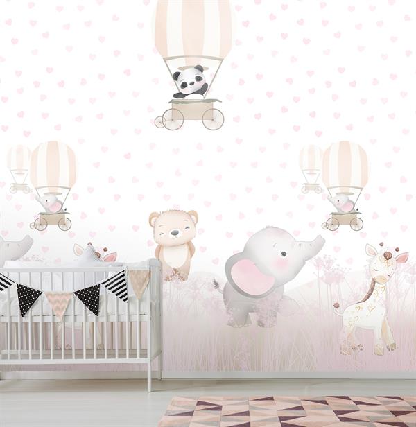 PARATO CUTE WALLS ECO   /TNT KIDS ANIMALS 2,12X2,80H MT (4 TELI)