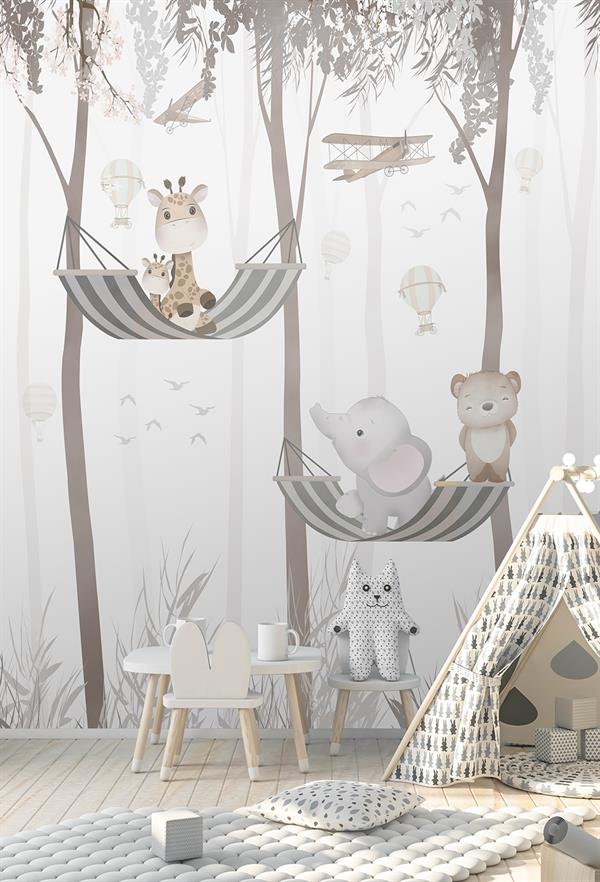 PARATO CUTE WALLS ECO   /TNT KIDS ANIMALS 2,12X2,80H MT (4 TELI)