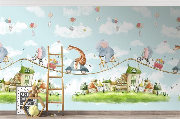 PARATO CUTE WALLS ECO   /TNT CIRCUS KIDS 2,65X2,80H MT (5 TELI)