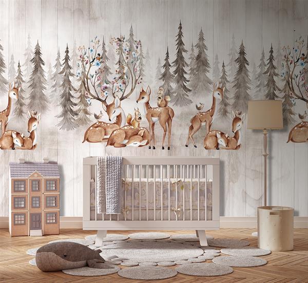 PARATO CUTE WALLS ECO   /TNT DEER  KIDS 2,12X2,80H MT (4 TELI)