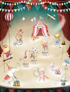 PARATO CUTE WALLS ECO   /TNT CIRCUS KIDS 2,12X2,80H MT(4 TELI)