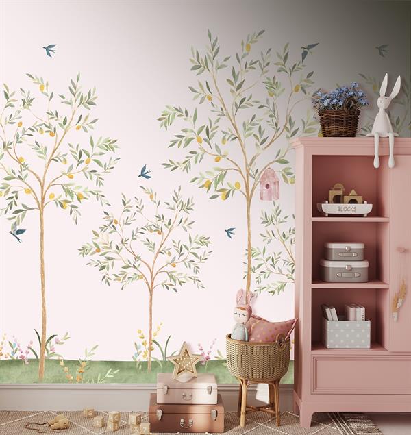 PARATO CUTE WALLS ECO   /TNT TREE WHITE 2,12X2,80H MT (4TELI)