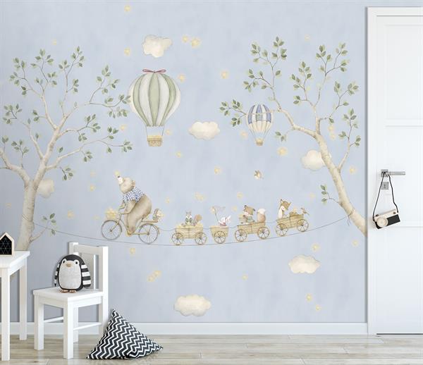 PARATO CUTE WALLS ECO   /TNT  KIDS BLUE 2,65X2,80H MT (5TELI)