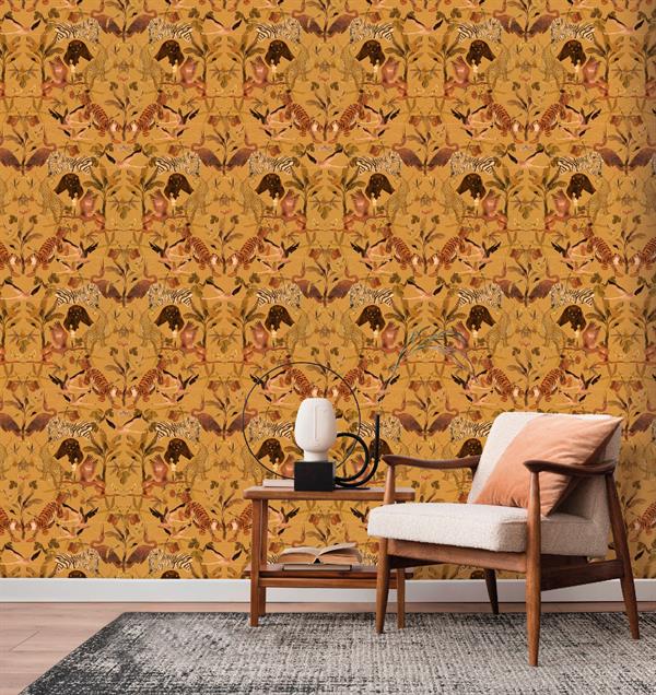 PARATO DESIGNER WALLS IN/TNT ANIMALS OCHRE  2,12X3H MT (4 TELI)