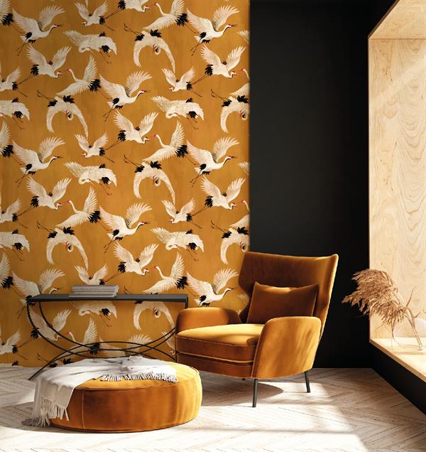 PARATO DESIGNER WALLS IN/TNT SWANS YELLOW 0,50X10,05MT