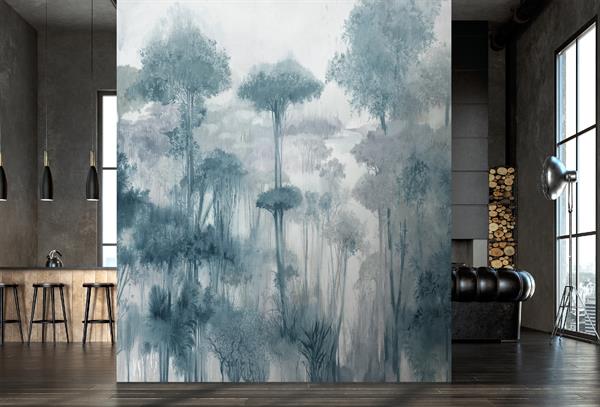 PARATO FEATURE WALLS PVC/TNT TREE BLUE 2,65X2,80H MT (5 TELI)