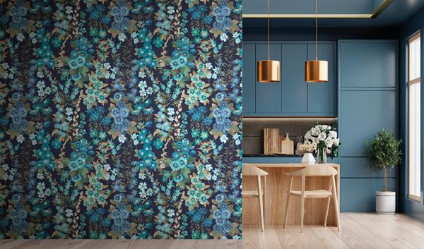 PARATO FEATURE WALLS PVC/TNT FLOWERS BL. 1,06X2,80H MT(2 TELI)