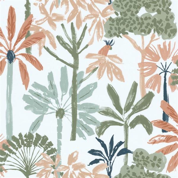 PARATO LES AVENTURES    /LILYBETH  TNT FOLIAGE F.BIANCO 0,53X10,