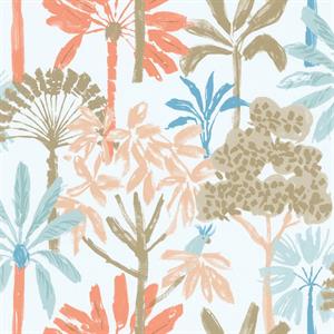 PARATO LES AVENTURES    /LILYBETH  TNT FOLIAGE BIANCO 0,53X10,05