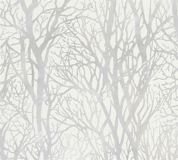 NEW-LIFE PARATO EFFETTO ALBERI BEIGE FONDO BIANCO 10X0,53MT